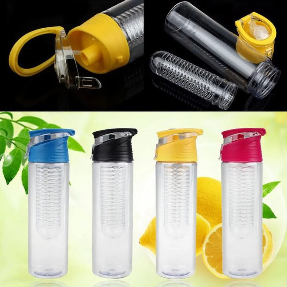 700ML Sports Lemon Juice Bottle Portable Fruit Infusing Infuser Water Bottle Camping Travel Bottles