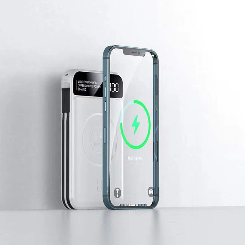 Xiaomi 50000mah Power Bank Magnetic Wireless Magsafe PowerBank Portable Built-in Wire Fast Charging Battery For Samsung iPhone