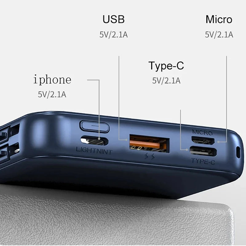 Xiaomi 50000mah Power Bank Magnetic Wireless Magsafe PowerBank Portable Built-in Wire Fast Charging Battery For Samsung iPhone