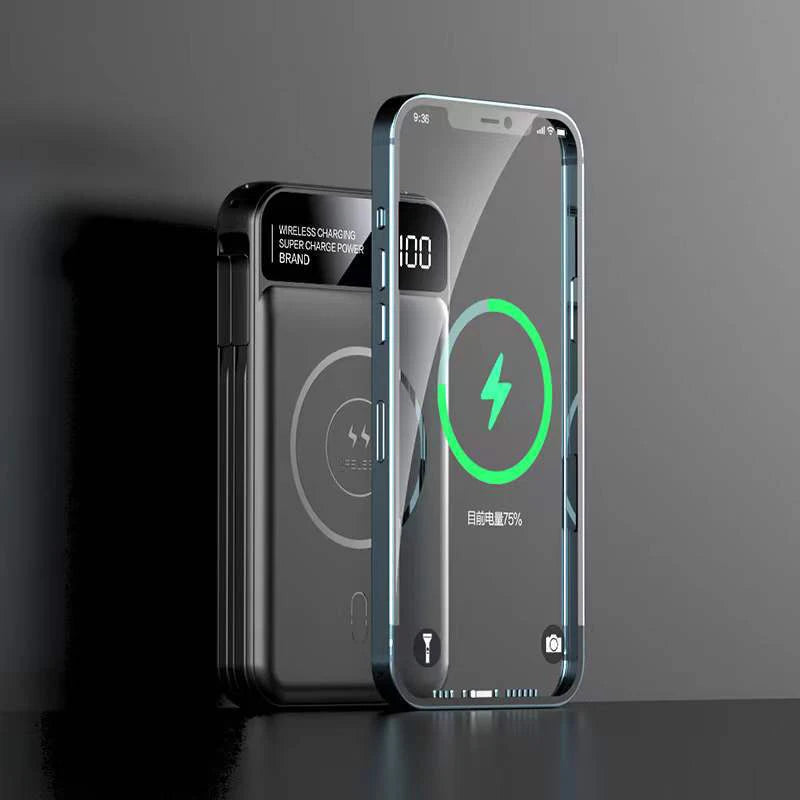 Xiaomi 50000mah Power Bank Magnetic Wireless Magsafe PowerBank Portable Built-in Wire Fast Charging Battery For Samsung iPhone